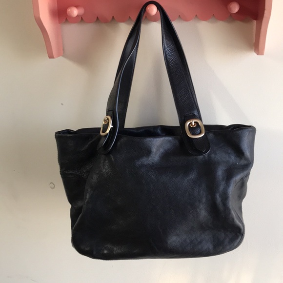 Michael Kors tote extra large Black leather gorgeous 2 top handle bag zip close - Picture 4 of 16